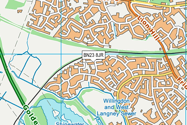 BN23 8JR map - OS VectorMap District (Ordnance Survey)