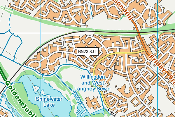 BN23 8JT map - OS VectorMap District (Ordnance Survey)