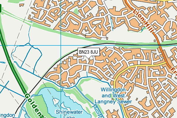 BN23 8JU map - OS VectorMap District (Ordnance Survey)