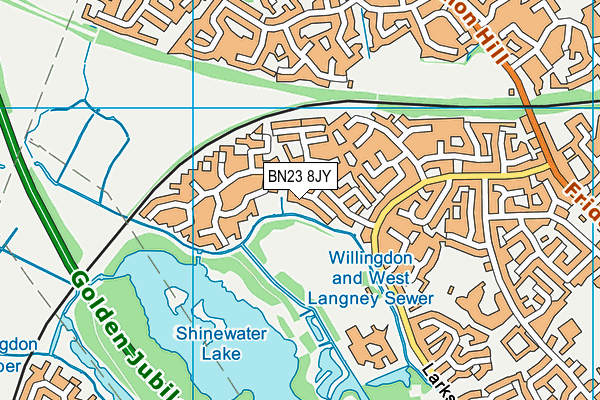 BN23 8JY map - OS VectorMap District (Ordnance Survey)
