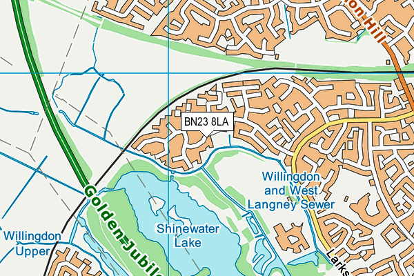 BN23 8LA map - OS VectorMap District (Ordnance Survey)