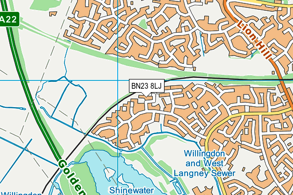 BN23 8LJ map - OS VectorMap District (Ordnance Survey)