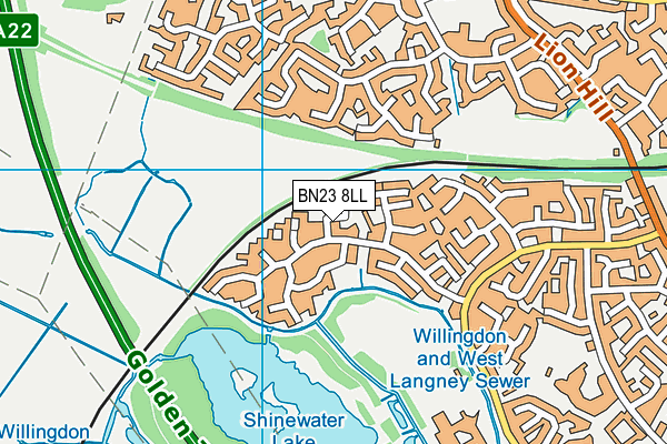 BN23 8LL map - OS VectorMap District (Ordnance Survey)