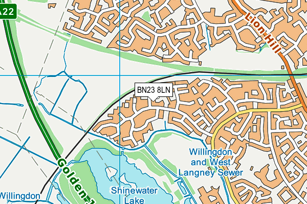 BN23 8LN map - OS VectorMap District (Ordnance Survey)