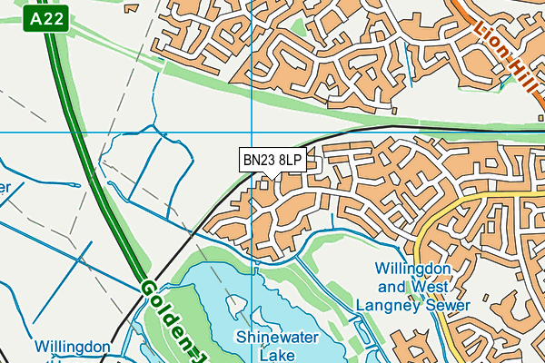 BN23 8LP map - OS VectorMap District (Ordnance Survey)