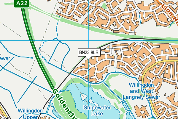 BN23 8LR map - OS VectorMap District (Ordnance Survey)