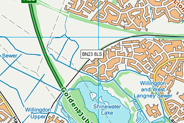 BN23 8LS map - OS VectorMap District (Ordnance Survey)
