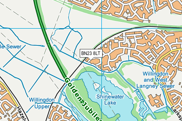 BN23 8LT map - OS VectorMap District (Ordnance Survey)
