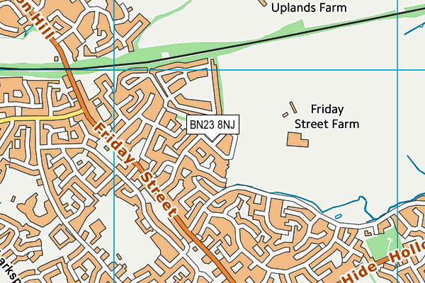 BN23 8NJ map - OS VectorMap District (Ordnance Survey)