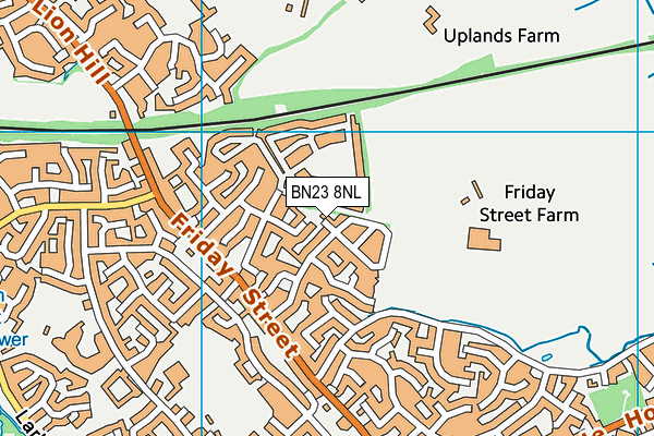BN23 8NL map - OS VectorMap District (Ordnance Survey)