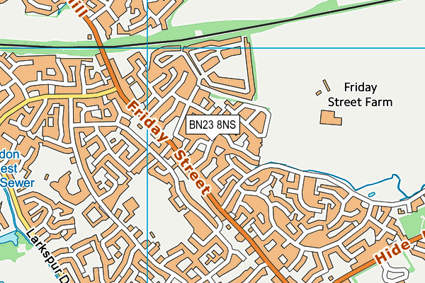 BN23 8NS map - OS VectorMap District (Ordnance Survey)
