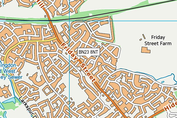 BN23 8NT map - OS VectorMap District (Ordnance Survey)