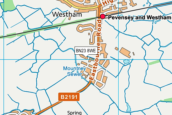 BN23 8WE map - OS VectorMap District (Ordnance Survey)