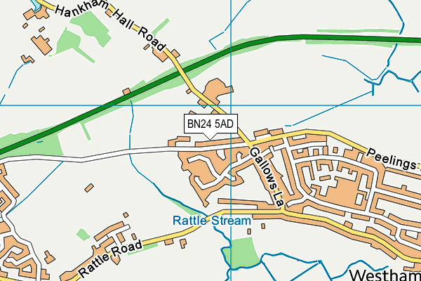 BN24 5AD map - OS VectorMap District (Ordnance Survey)