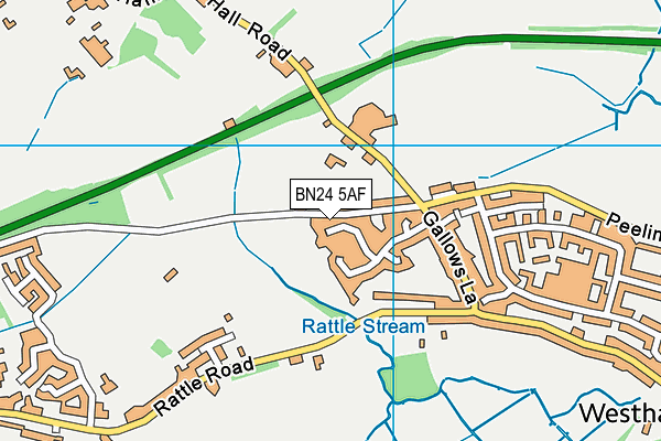 BN24 5AF map - OS VectorMap District (Ordnance Survey)