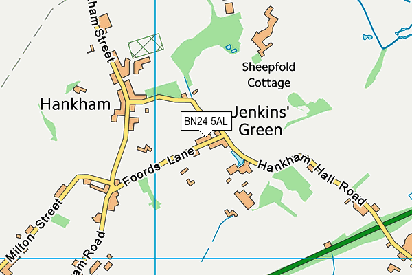 BN24 5AL map - OS VectorMap District (Ordnance Survey)