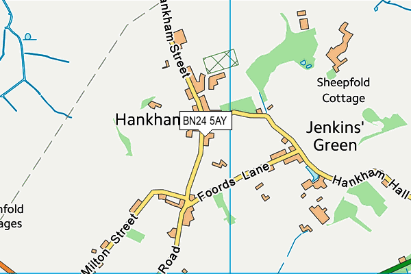 Hankham Primary School map (BN24 5AY) - OS VectorMap District (Ordnance Survey)