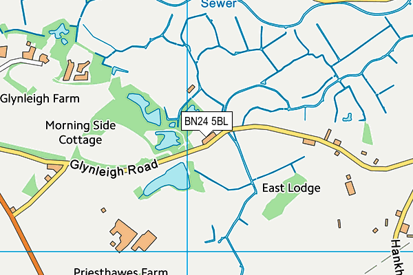 BN24 5BL map - OS VectorMap District (Ordnance Survey)