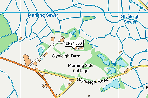 BN24 5BS map - OS VectorMap District (Ordnance Survey)