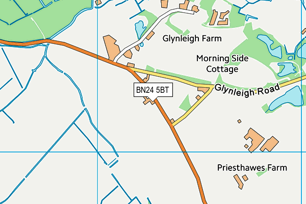 BN24 5BT map - OS VectorMap District (Ordnance Survey)