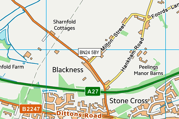 BN24 5BY map - OS VectorMap District (Ordnance Survey)