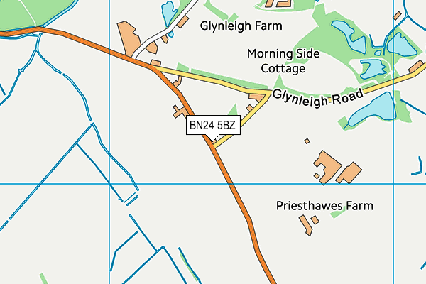 BN24 5BZ map - OS VectorMap District (Ordnance Survey)