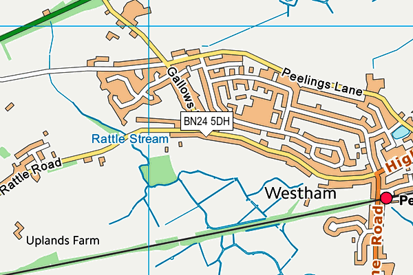 BN24 5DH map - OS VectorMap District (Ordnance Survey)