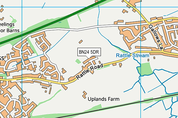 BN24 5DR map - OS VectorMap District (Ordnance Survey)
