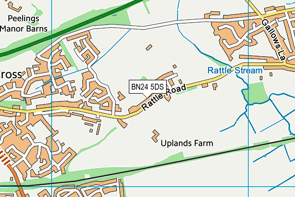 BN24 5DS map - OS VectorMap District (Ordnance Survey)
