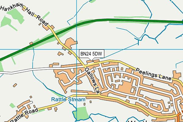 BN24 5DW map - OS VectorMap District (Ordnance Survey)