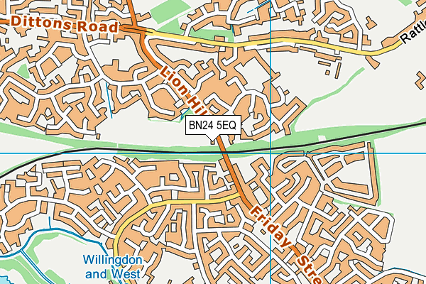 BN24 5EQ map - OS VectorMap District (Ordnance Survey)