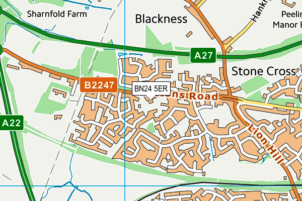 BN24 5ER map - OS VectorMap District (Ordnance Survey)