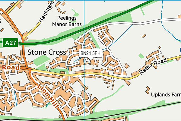 BN24 5FH map - OS VectorMap District (Ordnance Survey)