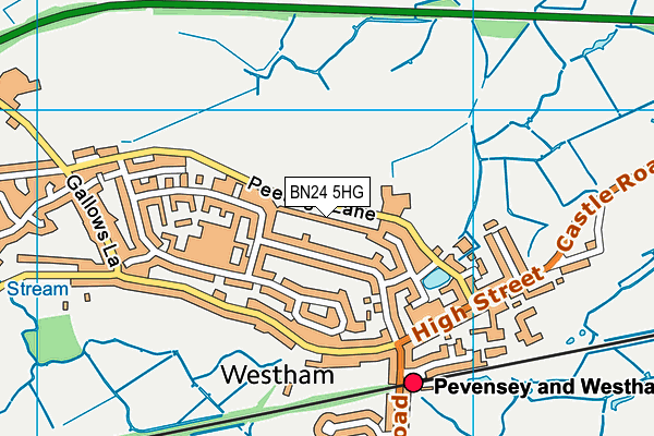 BN24 5HG map - OS VectorMap District (Ordnance Survey)