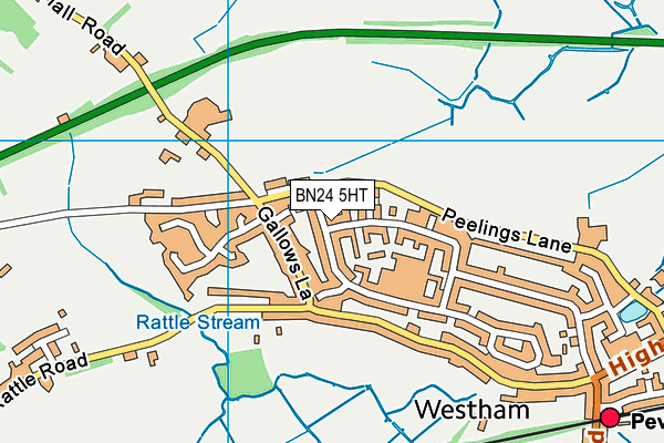 BN24 5HT map - OS VectorMap District (Ordnance Survey)