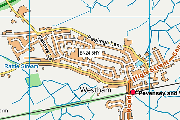 BN24 5HY map - OS VectorMap District (Ordnance Survey)