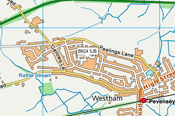 BN24 5JB map - OS VectorMap District (Ordnance Survey)