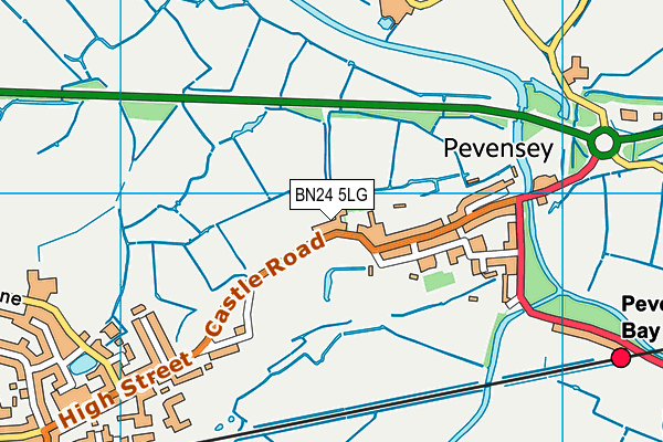 BN24 5LG map - OS VectorMap District (Ordnance Survey)