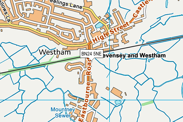 BN24 5NE map - OS VectorMap District (Ordnance Survey)