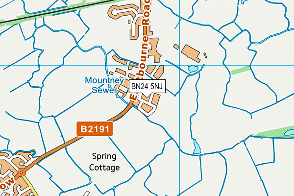 BN24 5NJ map - OS VectorMap District (Ordnance Survey)