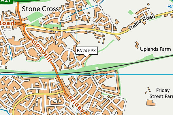 BN24 5PX map - OS VectorMap District (Ordnance Survey)