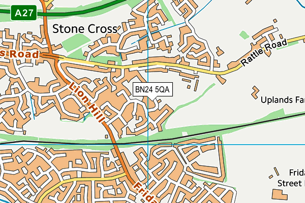 BN24 5QA map - OS VectorMap District (Ordnance Survey)