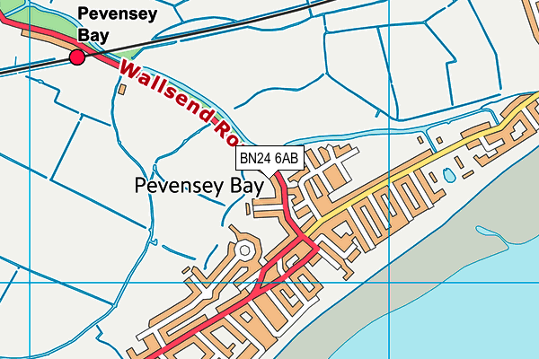 BN24 6AB map - OS VectorMap District (Ordnance Survey)