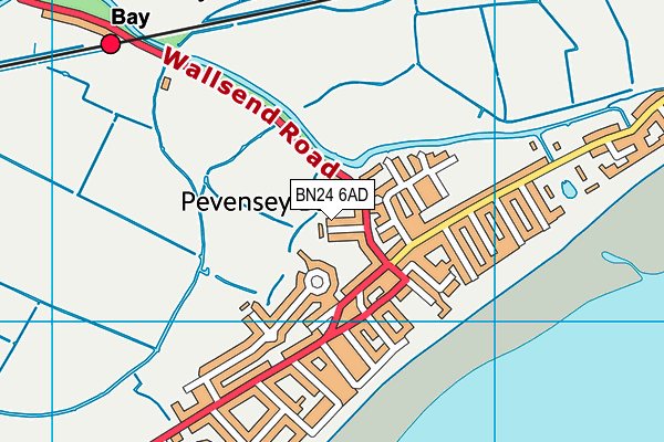 BN24 6AD map - OS VectorMap District (Ordnance Survey)