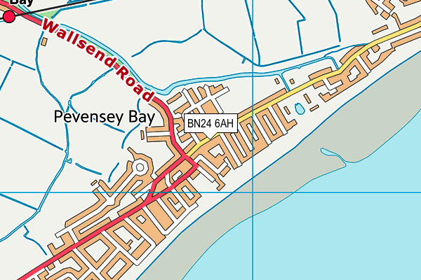 BN24 6AH map - OS VectorMap District (Ordnance Survey)