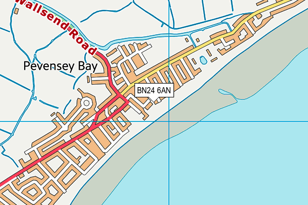 BN24 6AN map - OS VectorMap District (Ordnance Survey)