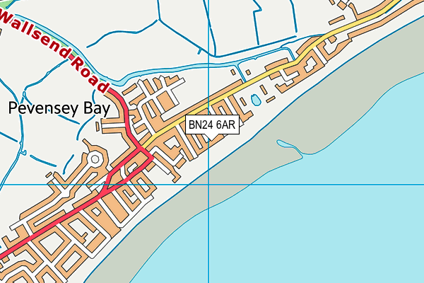 BN24 6AR map - OS VectorMap District (Ordnance Survey)