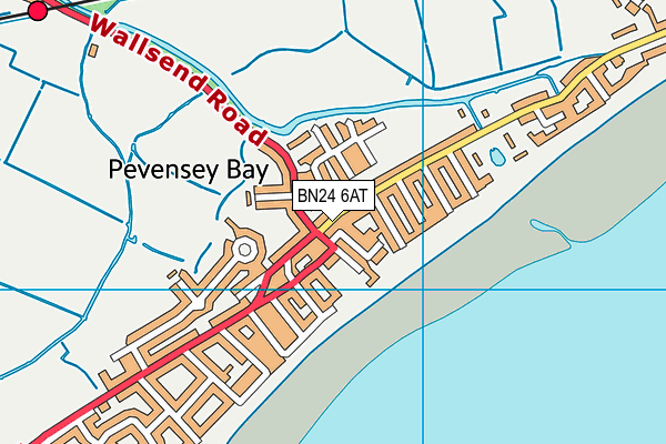 BN24 6AT map - OS VectorMap District (Ordnance Survey)