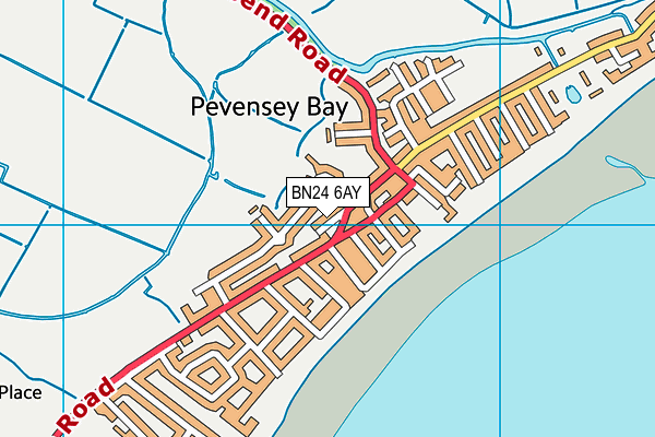 BN24 6AY map - OS VectorMap District (Ordnance Survey)