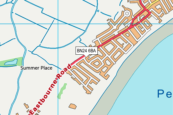 BN24 6BA map - OS VectorMap District (Ordnance Survey)